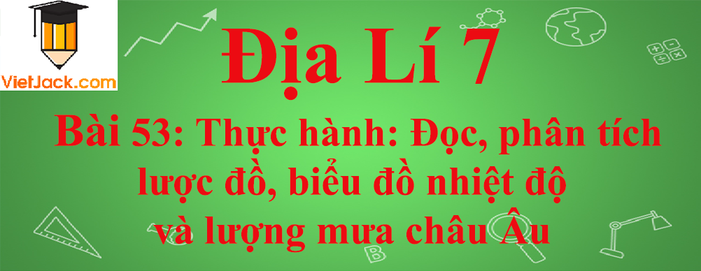 Địa lí lớp 7 Bài 53 Thực hành: Đọc, phân tích lược đồ, biểu đồ nhiệt độ và lượng mưa châu Âu