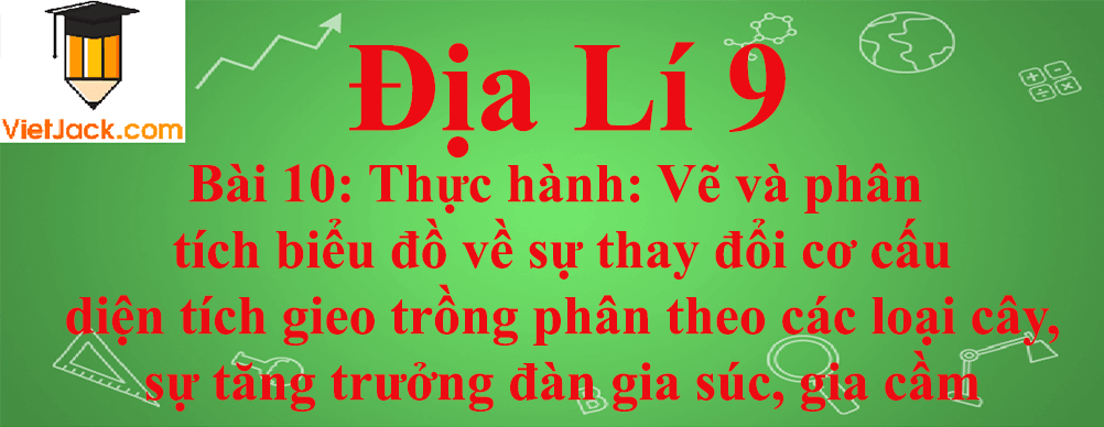 Địa lí lớp 9 Bài 10: Thực hành: Vẽ và phân tích biểu đồ về sự thay đổi cơ cấu diện tích gieo trồng phân theo các loại cây, sự tăng trưởng đàn gia súc, gia cầm