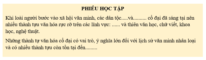 Khoa học xã hội 6 VNEN Bài: 5 Văn hóa cổ đại | Hay nhất Giải bài tập Khoa học xã hội 6 VNEN