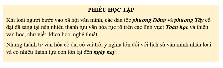 Khoa học xã hội 6 VNEN Bài: 5 Văn hóa cổ đại | Hay nhất Giải bài tập Khoa học xã hội 6 VNEN