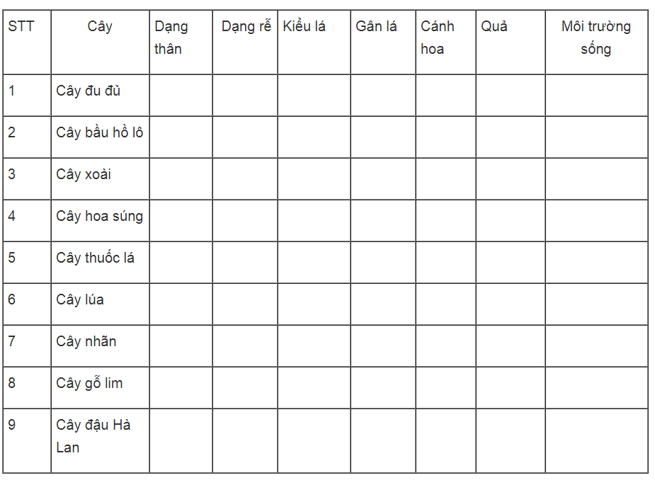 Bài tập tự luận trang 77, 78, 79, 80, 81 SBT Sinh học 6 | Giải sách bài tập Sinh học 6 hay nhất tại VietJack