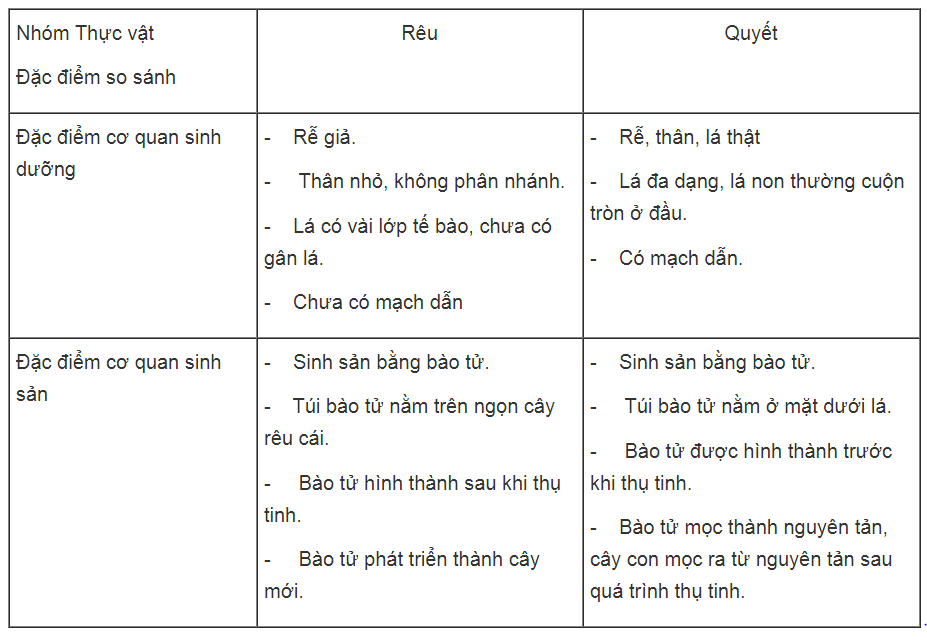 Bài tập có lời giải trang 71, 72, 73, 74, 75, 76 SBT Sinh học 6 | Giải sách bài tập Sinh học 6 hay nhất tại VietJack