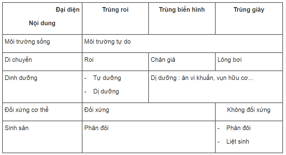 Bài tập tự luận trang 14 SBT Sinh học 7 | Giải sách bài tập Sinh học 7 hay nhất tại VietJack