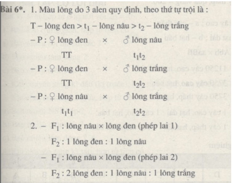 Bài tập tự luận trang 8, 9, 10, 11 SBT Sinh học 9 | Hay nhất Giải sách bài tập Sinh 9