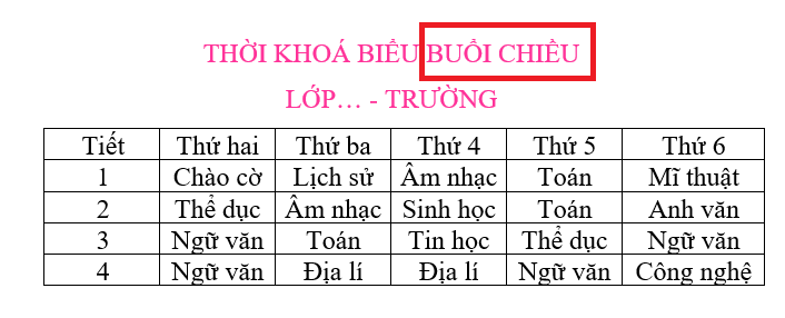 Tin học 7 VNEN Bài 3: Trình bày thông tin cô đọng dưới dạng bảng | Hay nhất Giải bài tập Tin học 7 VNEN