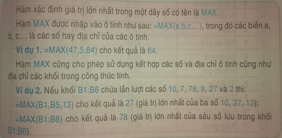 Tin học 7 VNEN Bài 9: Sử dụng hàm để tính toán (Hàm SUM, MAX, MIN) | Hay nhất Giải bài tập Tin học 7 VNEN