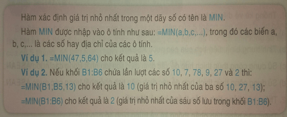 Tin học 7 VNEN Bài 9: Sử dụng hàm để tính toán (Hàm SUM, MAX, MIN) | Hay nhất Giải bài tập Tin học 7 VNEN