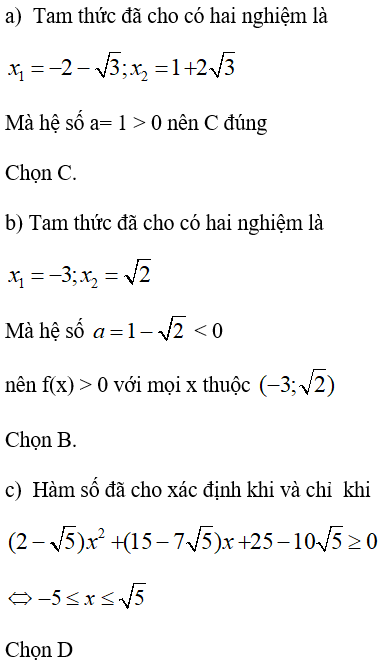 Giải Toán 10 nâng cao | Giải bài tập Toán lớp 10 nâng cao