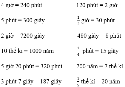 Giải Toán 4 VNEN Bài 106: Ôn tập về đại lượng (tiếp theo) | Hay nhất Giải bài tập Toán 4 VNEN