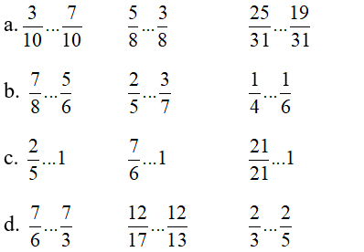 Giải Toán 5 VNEN Bài 2: Ôn tập về so sánh hai phân số