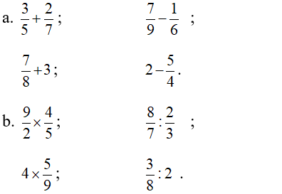 Giải Toán 5 VNEN Bài 4: Ôn tập các phép tính với phân số