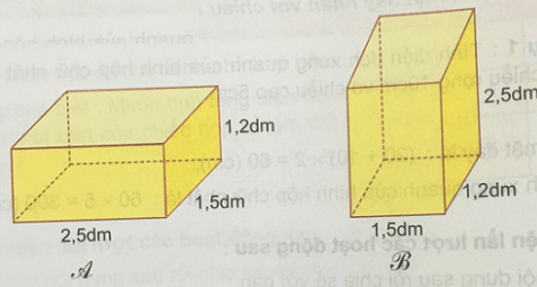 Giải Toán 5 VNEN Bài 69: Diện tích xung quanh và diện tích toàn phần của hình hộp chữ nhật