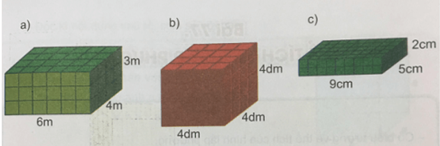 Giải Toán 5 VNEN Bài 76: Thể tích hình hộp chữ nhật