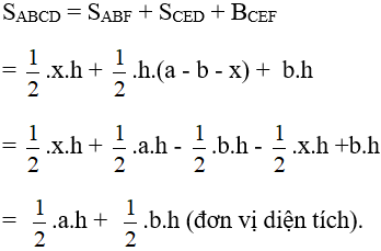 Giải Toán 8 VNEN Bài 3: Diện tích hình thang - Diện tích hình bình hành | Giải bài tập Toán 8 VNEN hay nhất