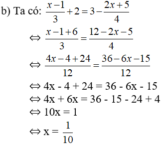 Giải Toán 8 VNEN Bài 3: Một số phương trình đưa được về dạng phương trình ax + b = 0 | Giải bài tập Toán 8 VNEN hay nhất