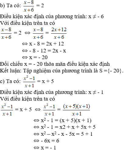 Giải Toán 8 VNEN Bài 3: Một số phương trình đưa được về dạng phương trình ax + b = 0 | Giải bài tập Toán 8 VNEN hay nhất