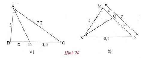 Giải Toán 8 VNEN Bài 3: Tính chất đường phân giác trong tam giác | Giải bài tập Toán 8 VNEN hay nhất