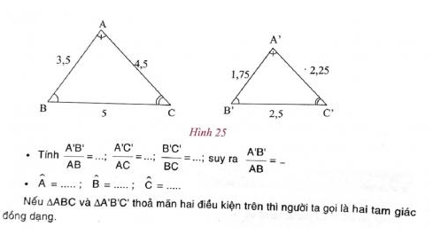 Giải Toán 8 VNEN Bài 4: Khái niệm hai tam giác đồng dạng | Giải bài tập Toán 8 VNEN hay nhất