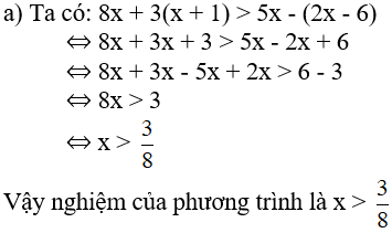 Giải Toán 8 VNEN Bài 5: Bất phương trình bậc nhất một ẩn. Luyện tập | Giải bài tập Toán 8 VNEN hay nhất