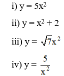 Giải Toán 9 VNEN Bài 1: Hàm số y = ax2 (a ≠ 0) | Hay nhất Giải bài tập Toán 9