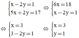 Giải Toán 9 VNEN Bài 3: Giải hệ phương trình bằng phương pháp cộng đại số | Hay nhất Giải bài tập Toán 9