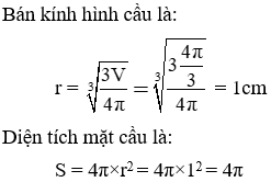 Giải Toán 9 VNEN Bài 3: Hình cầu - Diện tích mặt cầu và thể tích của hình cầu | Hay nhất Giải bài tập Toán 9