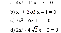 Giải Toán 9 VNEN Bài 3: Phương trình bậc hai một ẩn | Hay nhất Giải bài tập Toán 9
