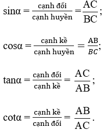 Giải Toán 9 VNEN Bài 3: Tỉ số lượng giác của góc nhọn | Hay nhất Giải bài tập Toán 9