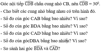 Giải Toán 9 VNEN Bài 4: Góc nội tiếp | Hay nhất Giải bài tập Toán 9