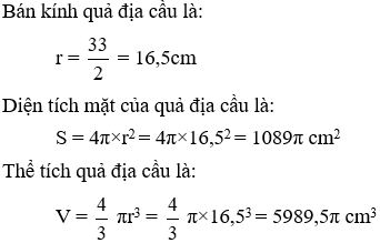 Giải Toán 9 VNEN Bài 4: Luyện tập Hình trụ - Hình nón - Hình cầu | Hay nhất Giải bài tập Toán 9