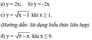 Giải Toán 9 VNEN Bài 4: Tính chất đồng biến, nghịch biến của hàm số y = ax + b | Hay nhất Giải bài tập Toán 9