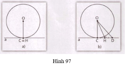 Giải Toán 9 VNEN Bài 4: Vị trí tương đối của đường thẳng và đường tròn. Tiếp tuyến của đường tròn | Hay nhất Giải bài tập Toán 9