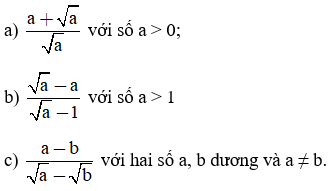 Giải Toán 9 VNEN Bài 5: Luyện tập về phép chia và phép khai phương | Hay nhất Giải bài tập Toán 9