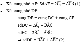 Giải Toán 9 VNEN Bài 6: Góc có đỉnh ở bên trong đường tròn - Góc có đỉnh ở bên ngoài đường tròn | Hay nhất Giải bài tập Toán 9