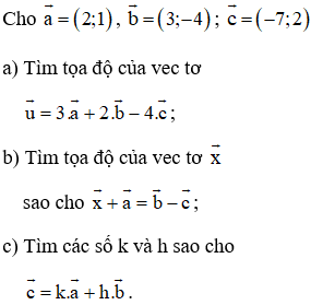 Giải bài 11 trang 28 sgk Hình học 10 | Để học tốt Toán 10