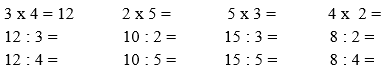 Tính nhẩm 3 x 4 = 12, 12 chia 3, 12 chia 4 | Để học tốt Toán 3