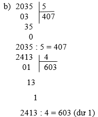 Đặt tính rồi tính 1608 chia 4, 2105 chia 3 | Để học tốt Toán 3