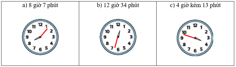 Đặt thêm kim phút để đồng hồ chỉ trang 123 sgk Toán 3 | Để học tốt Toán 3