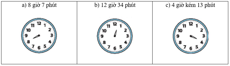 Đặt thêm kim phút để đồng hồ chỉ trang 123 sgk Toán 3 | Để học tốt Toán 3