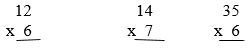 Tính 12 x 6, 14 x 7 | Để học tốt Toán 3