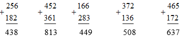 Tính 256 + 182, 452 + 361 | Để học tốt Toán 3