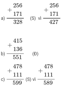 Bài tập Cộng các số có ba chữ số (có nhớ một lần) Toán lớp 3 có lời giải