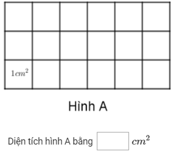 Bài tập Diện tích của một hình.Đơn vị đo diện tích - Xăng-ti-mét vuông Toán lớp 3 có lời giải