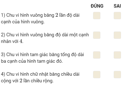 Bài tập Hình vuông. Chu vi hình vuông Toán lớp 3 có lời giải