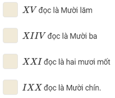 Bài tập Làm quen với chữ số La Mã Toán lớp 3 có lời giải