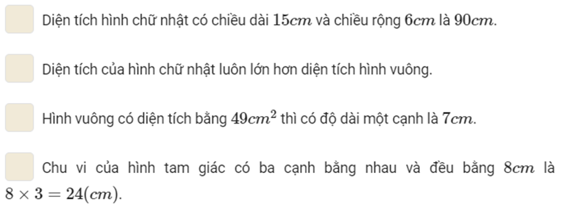 Bài tập Ôn tập về hình học Toán lớp 3 có lời giải