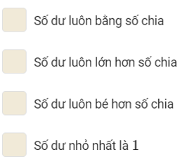 Bài tập Phép chia hết và phép chia có dư Toán lớp 3 có lời giải