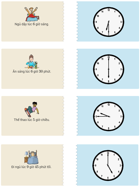 Bài tập Thực hành xem đồng hồ Toán lớp 3 có lời giải