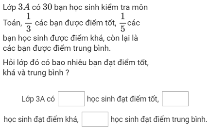 Bài tập Tìm một trong các phần bằng nhau của một số Toán lớp 3 có lời giải