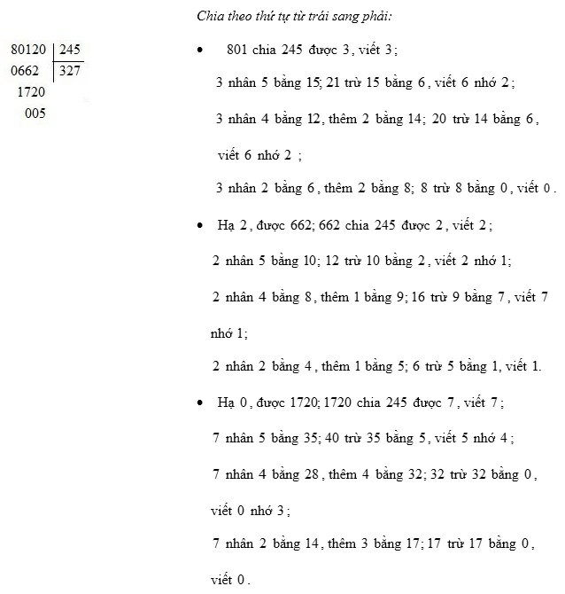 Lý thuyết Chia cho số có ba chữ số